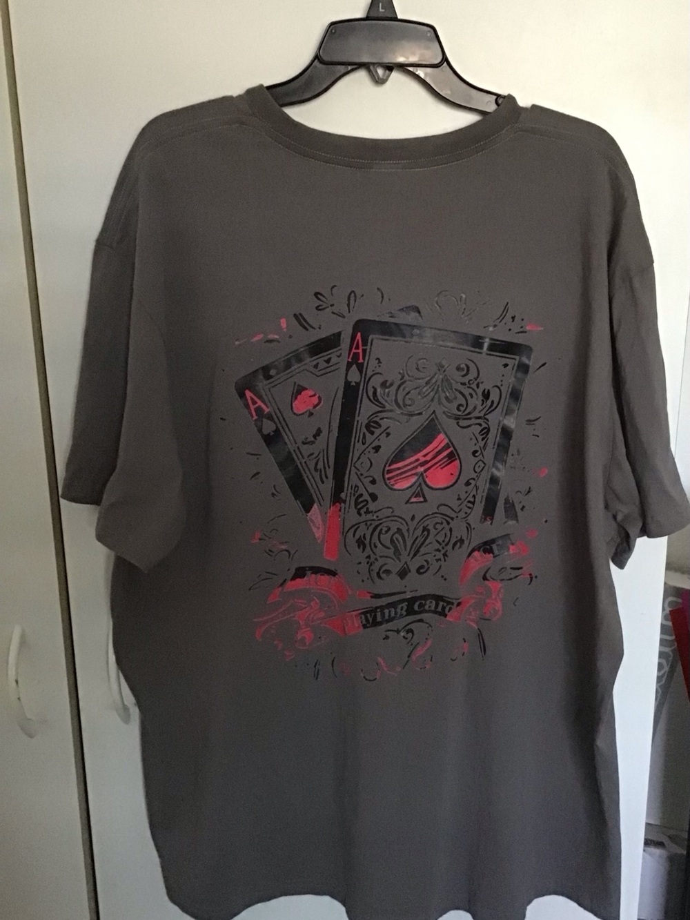Aces Playing Cards Charcoal Grey Graphic T-Shirt